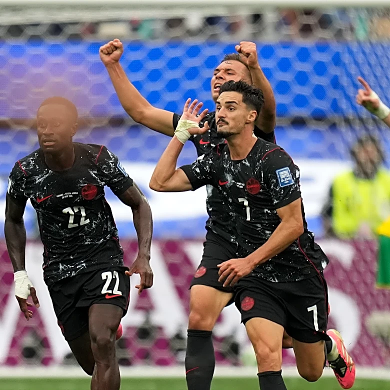 Canada beats South Africa 1-0 in World Cup's first knockout match on late goal by Stephen Eustáquio