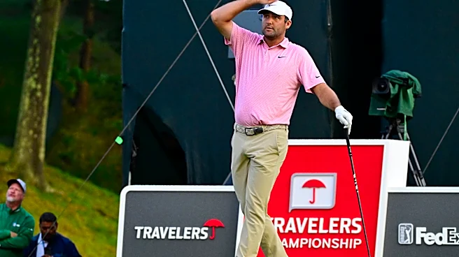Scheffler makes clutch putt to force Monday playoff against Hovland in Travelers Championship