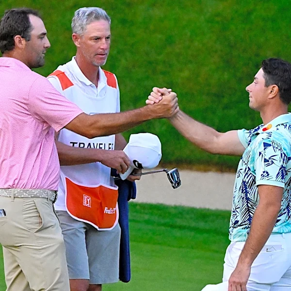 Viktor Hovland wins Travelers in Monday playoff when Scheffler misses short birdie putt