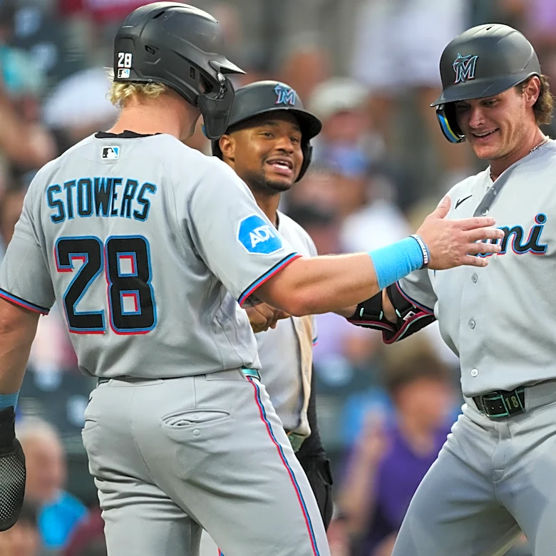 Conine smashes 3-run homer, Alcantara improves to 6-0 in June as Marlins beat Rockies 10-7