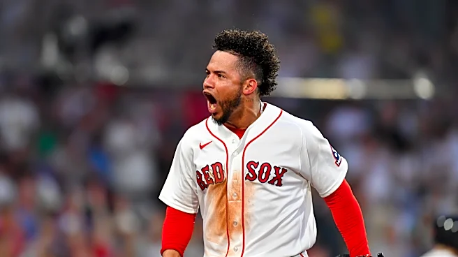A bat flip, a shout of 'Venezuela' and tears for home as Red Sox 1B Willson Contreras plays on