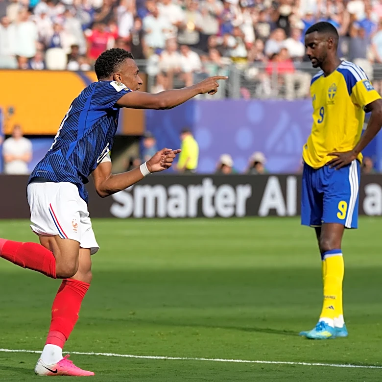 France forward Kylian Mbappé scores his 17th World Cup goal, a record 9th in the knockout round