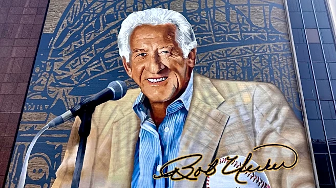 Giant mural honoring longtime Brewers broadcaster Bob Uecker goes up in downtown Milwaukee