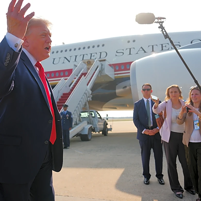 Retrofitted Qatari jet takes flight as Air Force One for Trump's trip to North Dakota