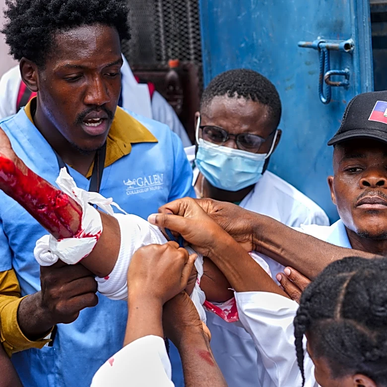 Medical students in Haiti march to demand reopening of main public hospital as police open fire