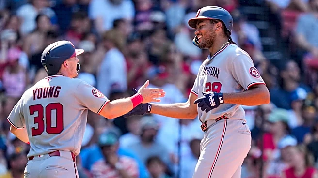 James Woods hits a 3-run homer as the Nationals beat the Red Sox 10-2 to take the series