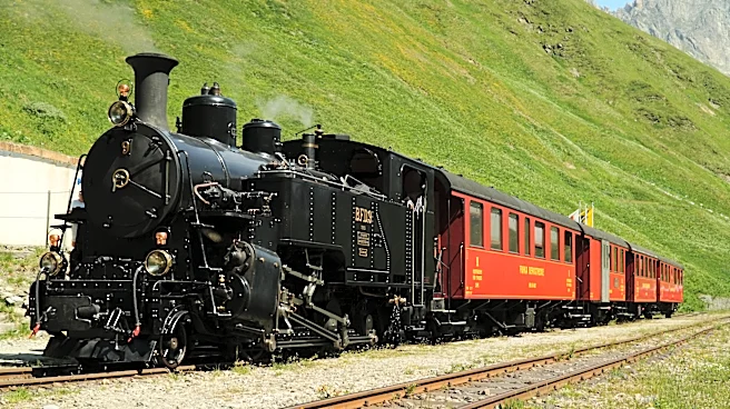 Steam railway that travels through the Swiss Alps celebrates its 100th anniversary