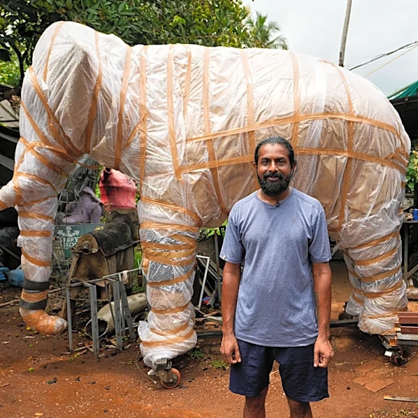 Robotic elephants draw crowds and controversy in some of India's Hindu temples