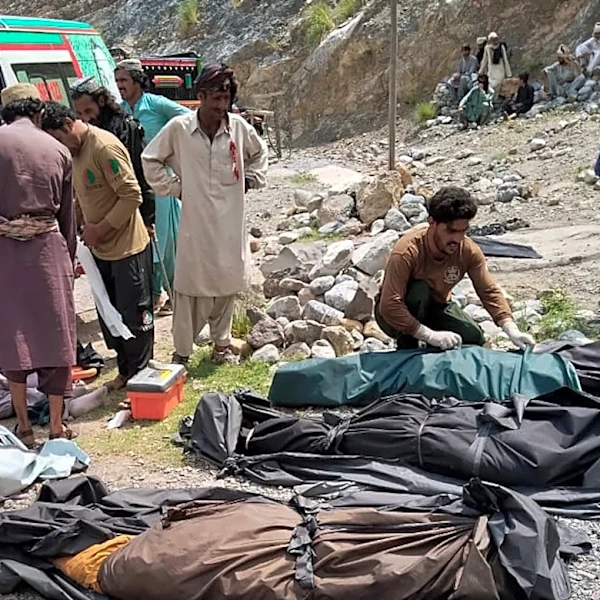 Overcrowded bus plunges into ravine in southwest Pakistan, killing 40 passengers and injuring 8