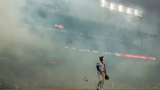 Cubs fans sing `Take Me Home, Country Roads' during fog delay at Wrigley Field