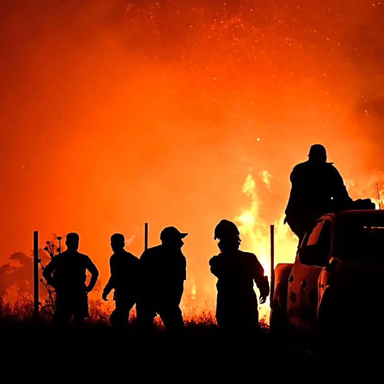 Hundreds of firefighters battle a wildfire in Portugal, while Greek authorities warn of toxic smoke