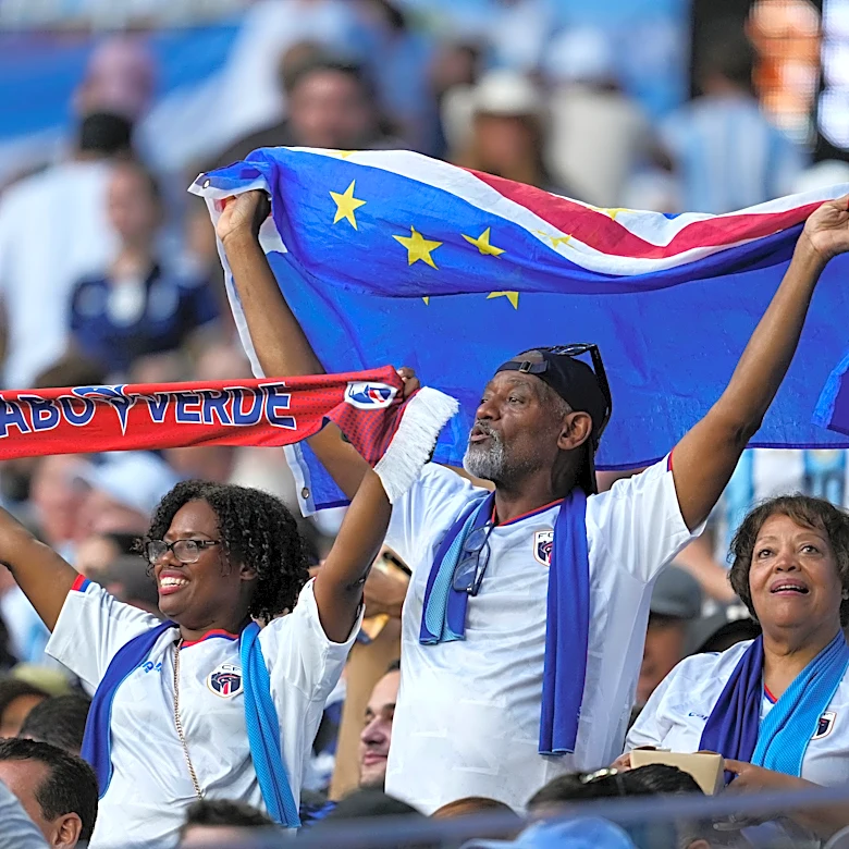 Cape Verde's soccer team returns home to huge welcome. The basketball team also has World Cup hopes