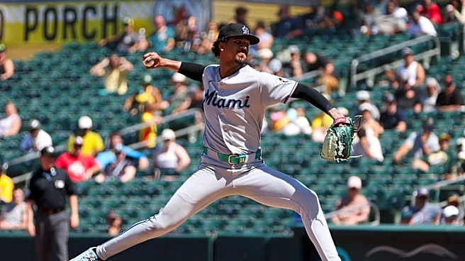 Miami Marlins pitcher Eury Pérez removed after throwing 7 perfect innings against Athletics