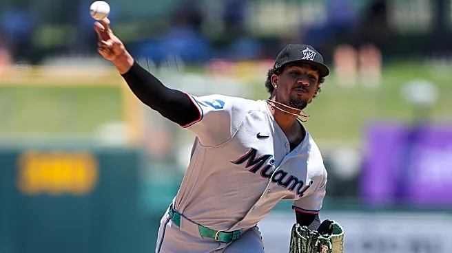 Eury Pérez perfect for 7 innings, then Marlins hang on for 9-8 win over A's