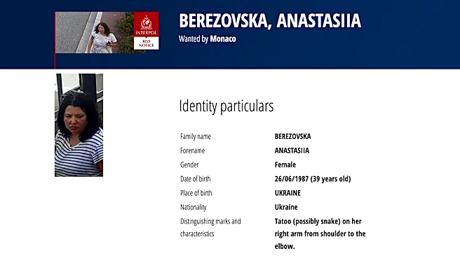 Ukraine's security service says woman wanted in connection with a Monaco bombing is found dead