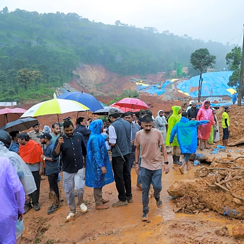 Rescuers search for 5 missing people after a deadly landslide in India's Kerala state