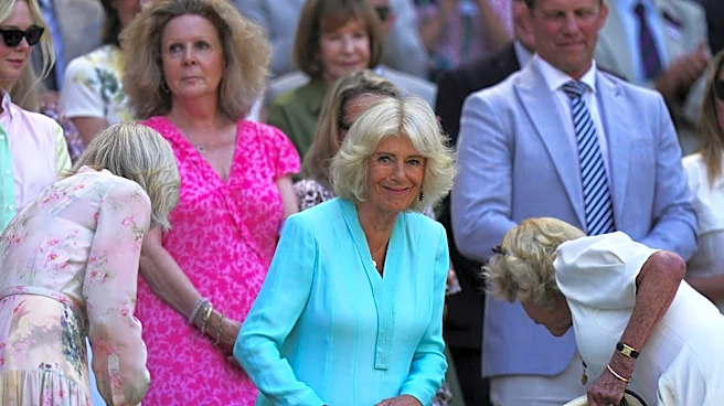 Queen Camilla visits Wimbledon and is joined by actor who played her husband