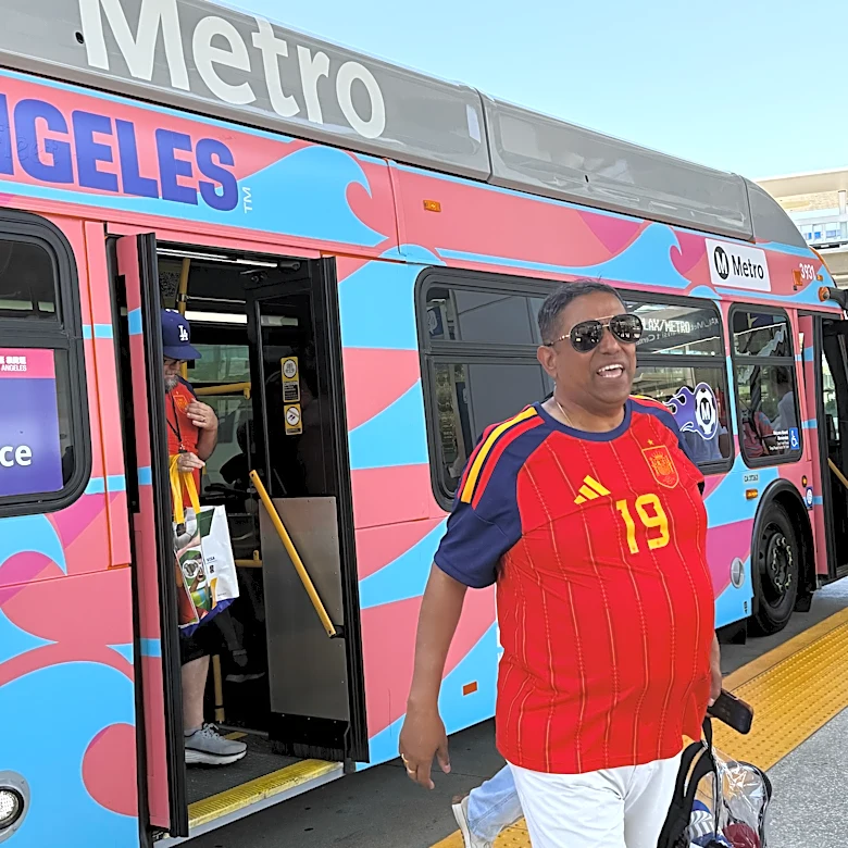 LA uses World Cup to show off upgraded public transit and test plans to hold car-free Olympics