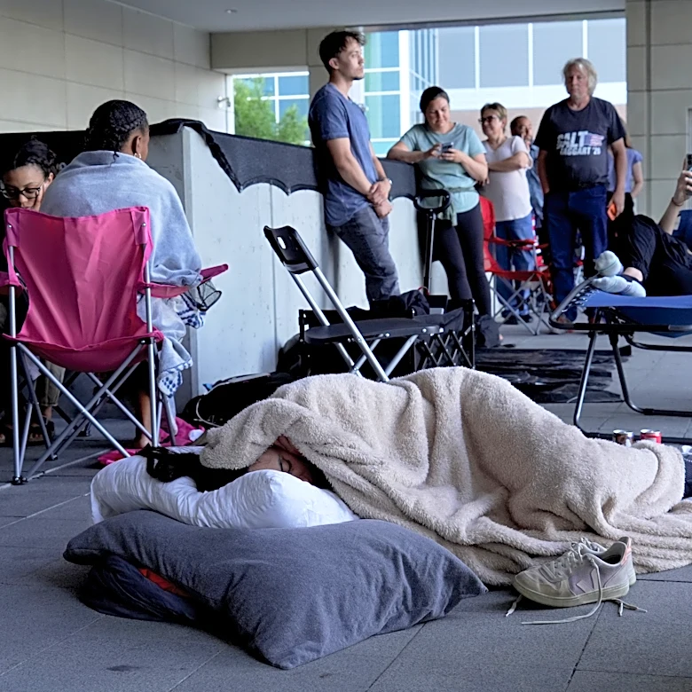 People camp outside court to get scarce public seats in hearing on Charlie Kirk's killing
