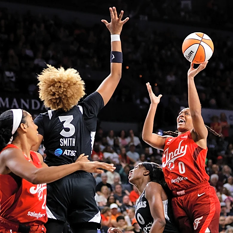 Kelsey Mitchell, Caitlin Clark lead Fever to 109-75 win over A'ja Wilson and the Aces