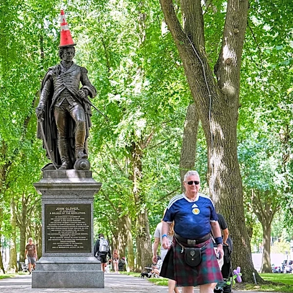 Scottish traffic cone gets dignitary's welcome in Boston after World Cup friendship