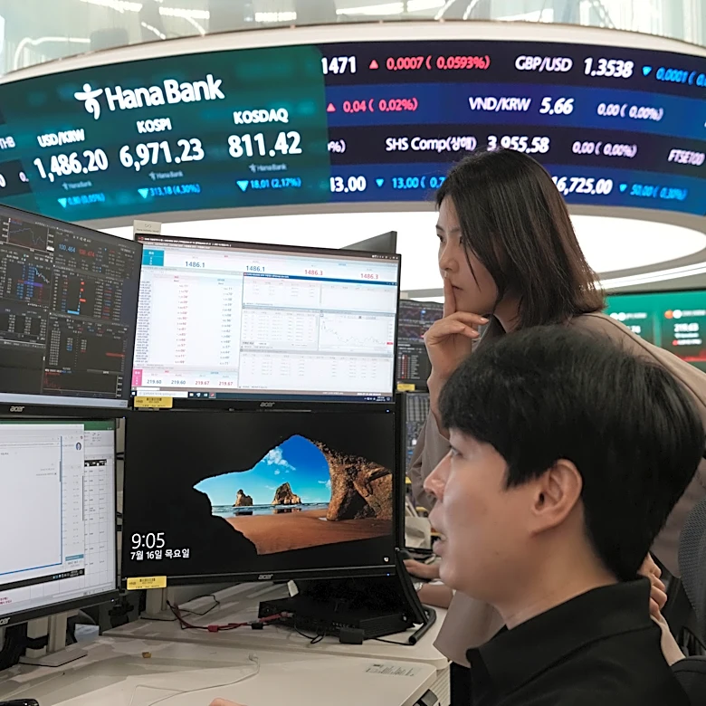 Asian shares mostly decline with South Korea's Kospi down 6.6%, while oil prices slip