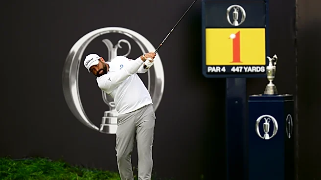 British Open: Baldwin hits 'terrifying' opening shot after missing World Cup semi due to early start