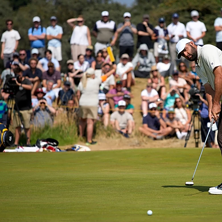 Scheffler rues missed putts but happy with his game after tee-to-green clinic at the British Open