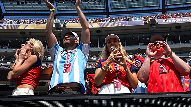 They sing, they stomp, they dance. World Cup fans from Argentina, Spain spent cash at the final