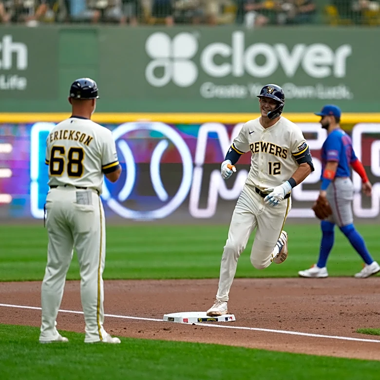 Pratt hits 1st career homer as Brewers beat Mets 8-3 in Peralta's return to Milwaukee
