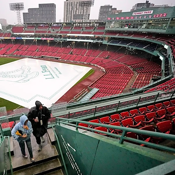 Orioles-Red Sox rained out, delaying Boston's pursuit of record-tying 15-game win streak