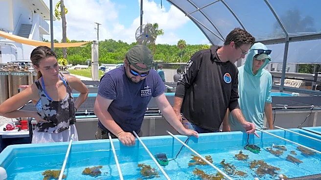 Florida researchers bring endangered elkhorn coral ashore to protect them