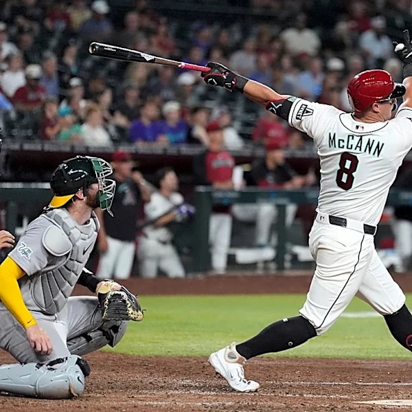 Diamondbacks set season high for runs in 15-5 rout of Athletics