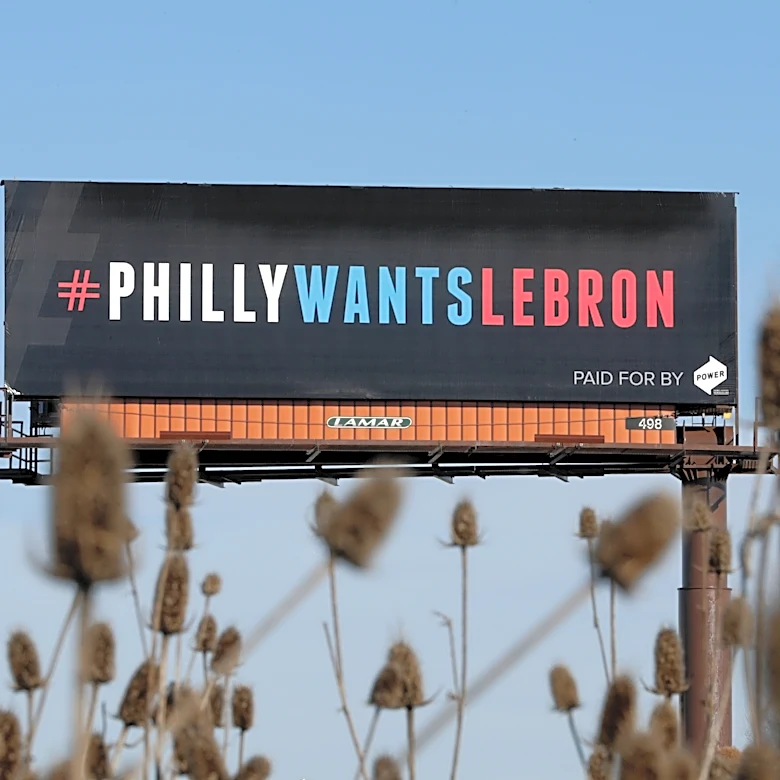 LeBron James picked Philadelphia, eight years after billboards asked him to come to the 76ers