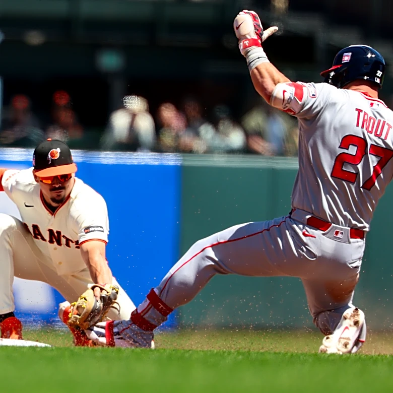 Trout's 1st 4-hit game since the 2021 season powers the Angels to a 4-3 win over the Giants