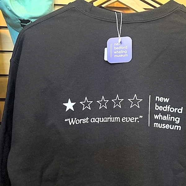 Whaling Museum goes viral for ‘worst aquarium ever’ T-shirts, totes