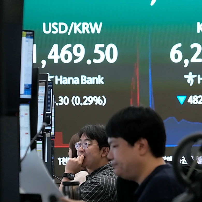Asian shares slip and South Korea’s Kospi index sinks 10% on heavy selling of chipmaking stocks