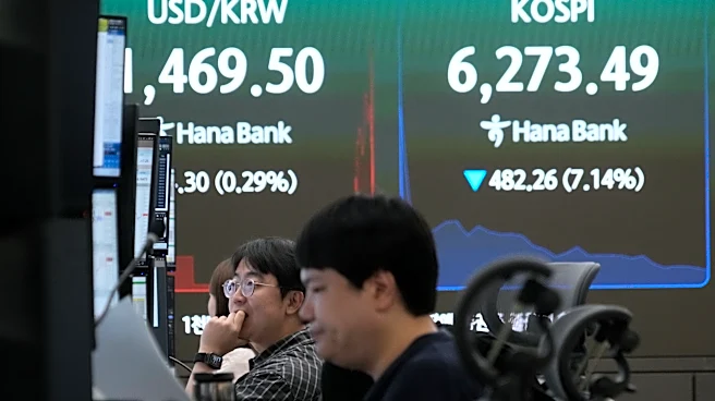 Asian shares slip and South Korea’s Kospi index sinks nearly 11% on heavy selling of chipmakers