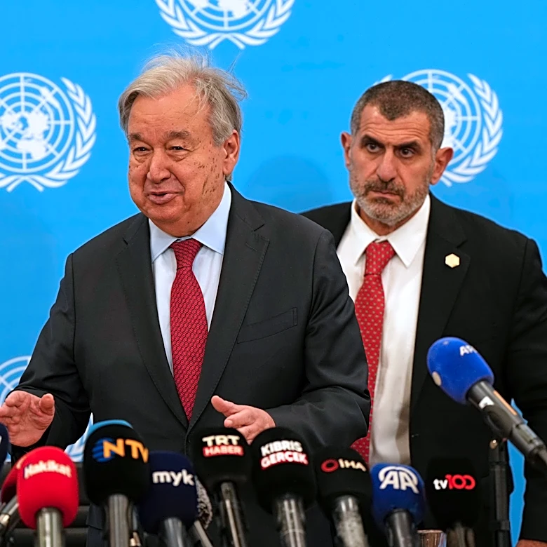 Cyprus' ethnic split must be resolved to stabilize a tumultuous region, UN chief says