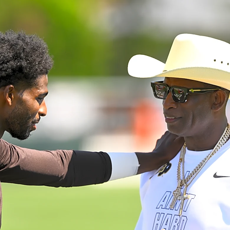From 'stay away' to the bleachers: Deion Sanders visits Browns' camp as Shedeur vies for starting QB