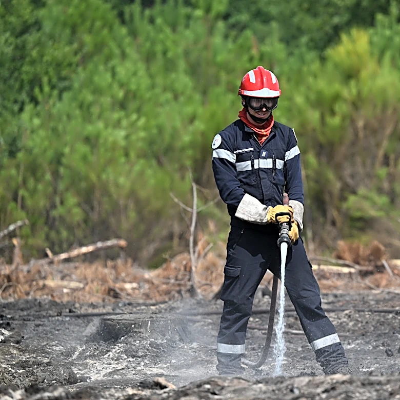 Firefighters battle the last hot spots of a monster wildfire in France's southwest