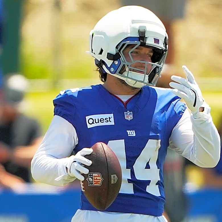 Giants running back Cam Skattebo is ready to play football and take a break from backflips