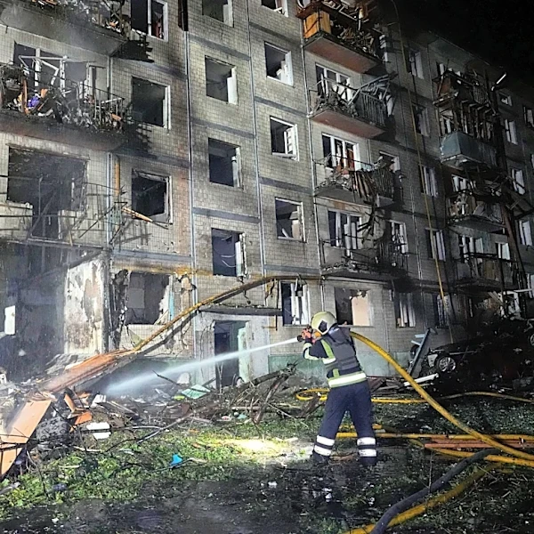 Russia hits Ukrainian capital with ballistic missiles and drones killing 3 and wounding over a dozen