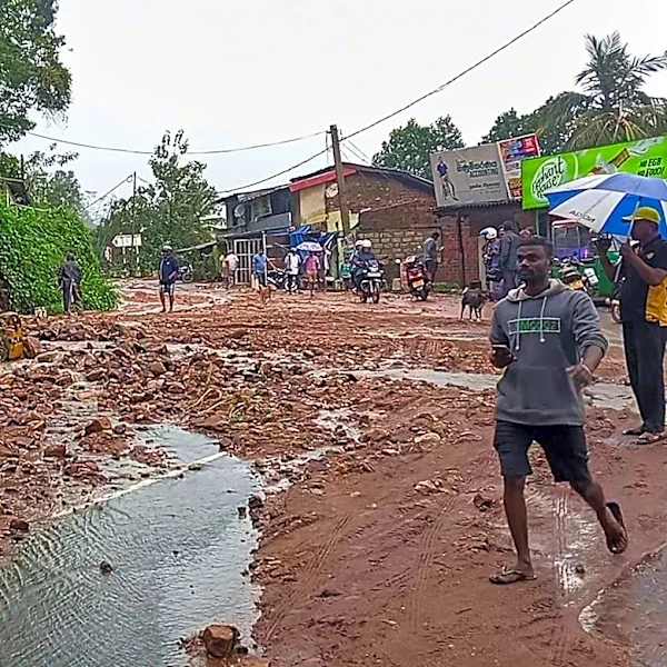 Sri Lanka closes some schools as heavy rains trigger floods and mudslides, killing 5