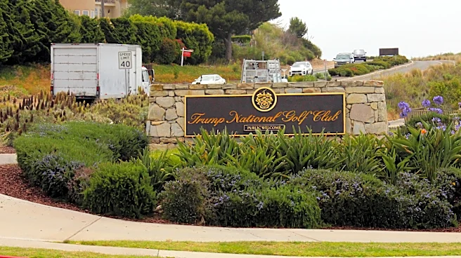Authorities say a man carrying ammo was monitoring security at Trump golf course near LA