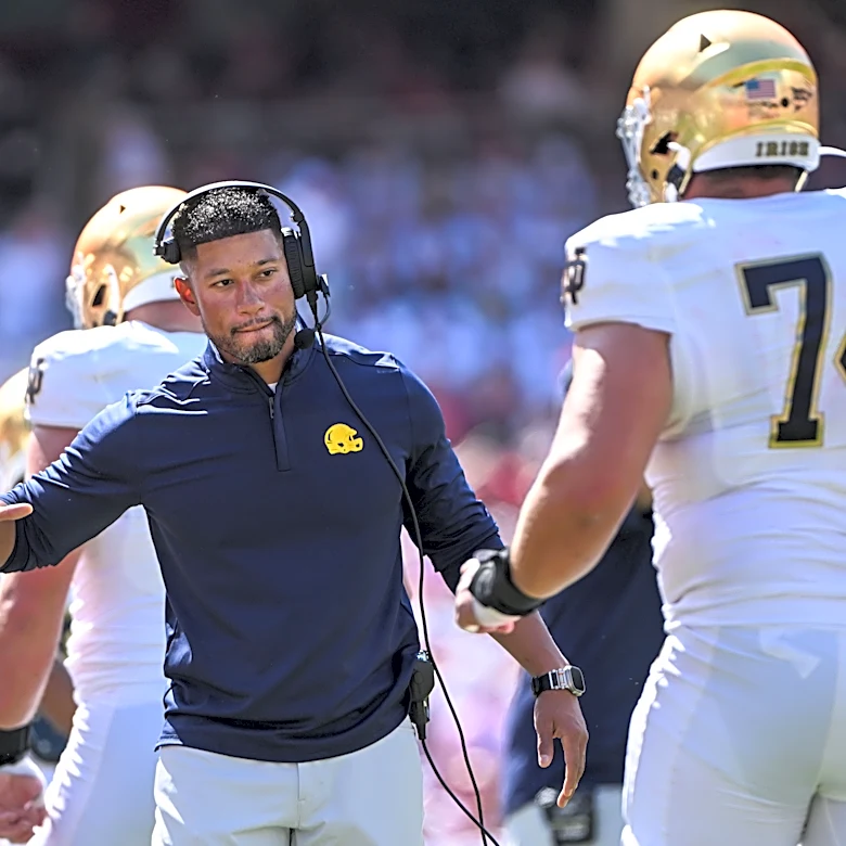 Marcus Freeman wants Notre Dame players to focus on winning now to avoid playoff snub