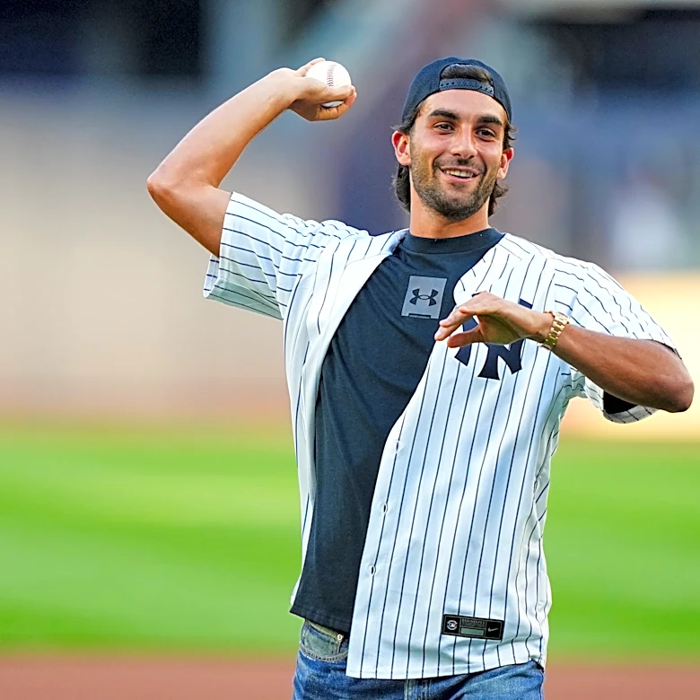 World Cup hero Ferran Torres of Spain throws first pitch at Yankee Stadium