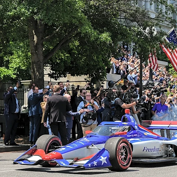 Trump's IndyCar race: Doing 200 in a 25 mph zone with manhole cover-displacing torque