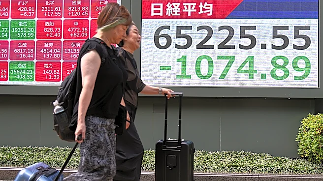 Asian shares are mostly lower as Kospi falls 4% and tech giants decline on Wall Street