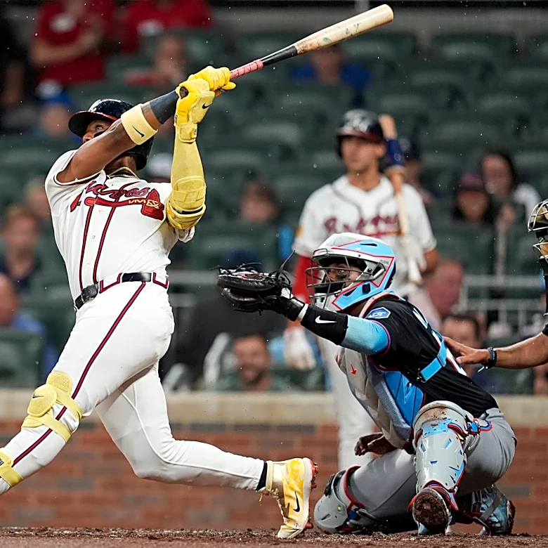 Acuña hits 2 homers, Olson adds blast as Braves beat Marlins 11-3 for season-best 8th straight win